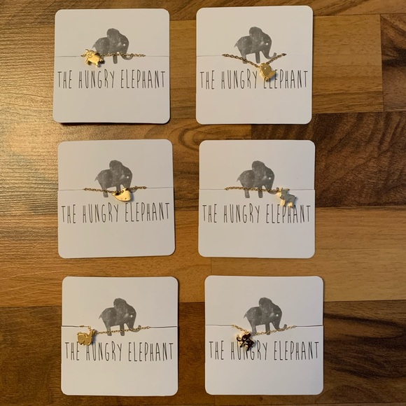 New 6 Pack The Hungry Elephant 14K Gold Bracelets - Picture 8 of 10